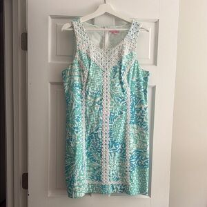 Lilly Pulitzer Blue and White Halter Sundress